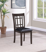 Silla de comedor auxiliar de madera Lavon color espresso (juego de 2)