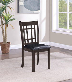 Silla de comedor auxiliar de madera Lavon color espresso (juego de 2)