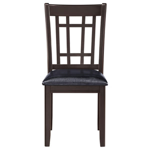 Silla de comedor auxiliar de madera Lavon color espresso (juego de 2)