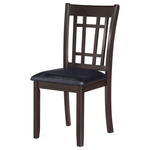 Silla de comedor auxiliar de madera Lavon color espresso (juego de 2)