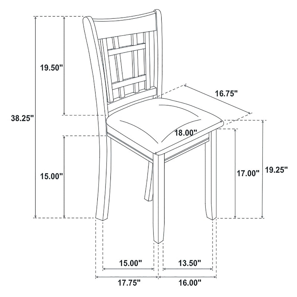 Silla de comedor auxiliar de madera Lavon color espresso (juego de 2)
