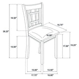 Silla de comedor auxiliar de madera Lavon color espresso (juego de 2)