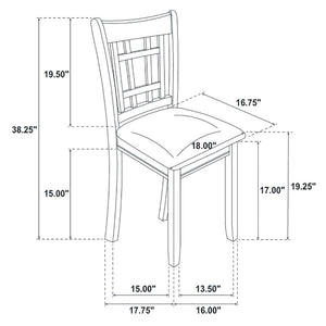 Silla de comedor auxiliar de madera Lavon color espresso (juego de 2)