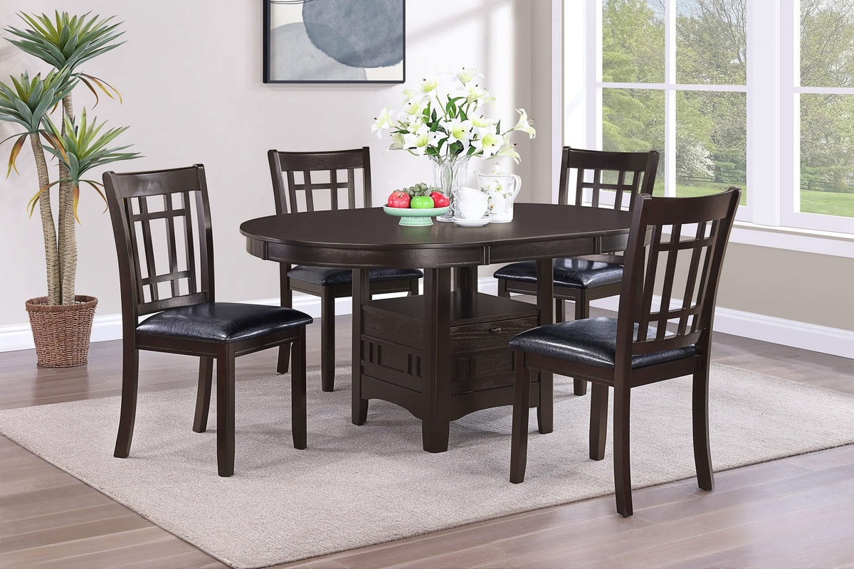 Silla de comedor auxiliar de madera Lavon color espresso (juego de 2)