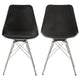 Silla de comedor Juniper de polipropileno negra (juego de 2)