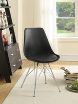 Silla de comedor Juniper de polipropileno negra (juego de 2)