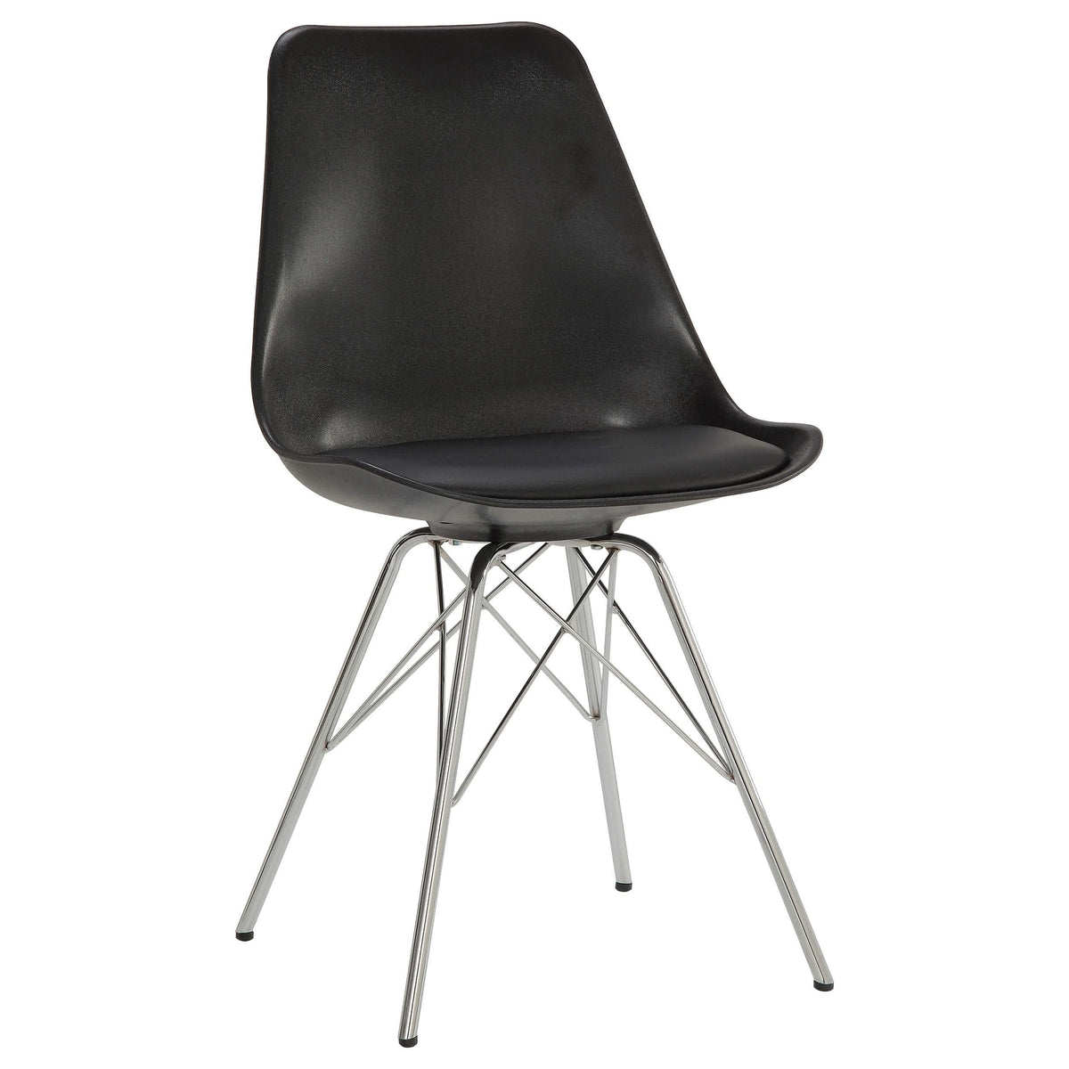 Silla de comedor Juniper de polipropileno negra (juego de 2)
