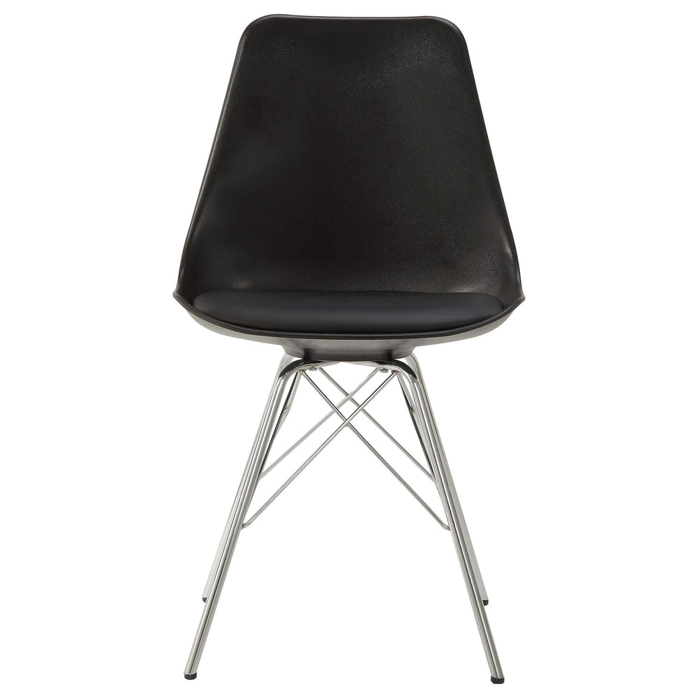 Silla de comedor Juniper de polipropileno negra (juego de 2)
