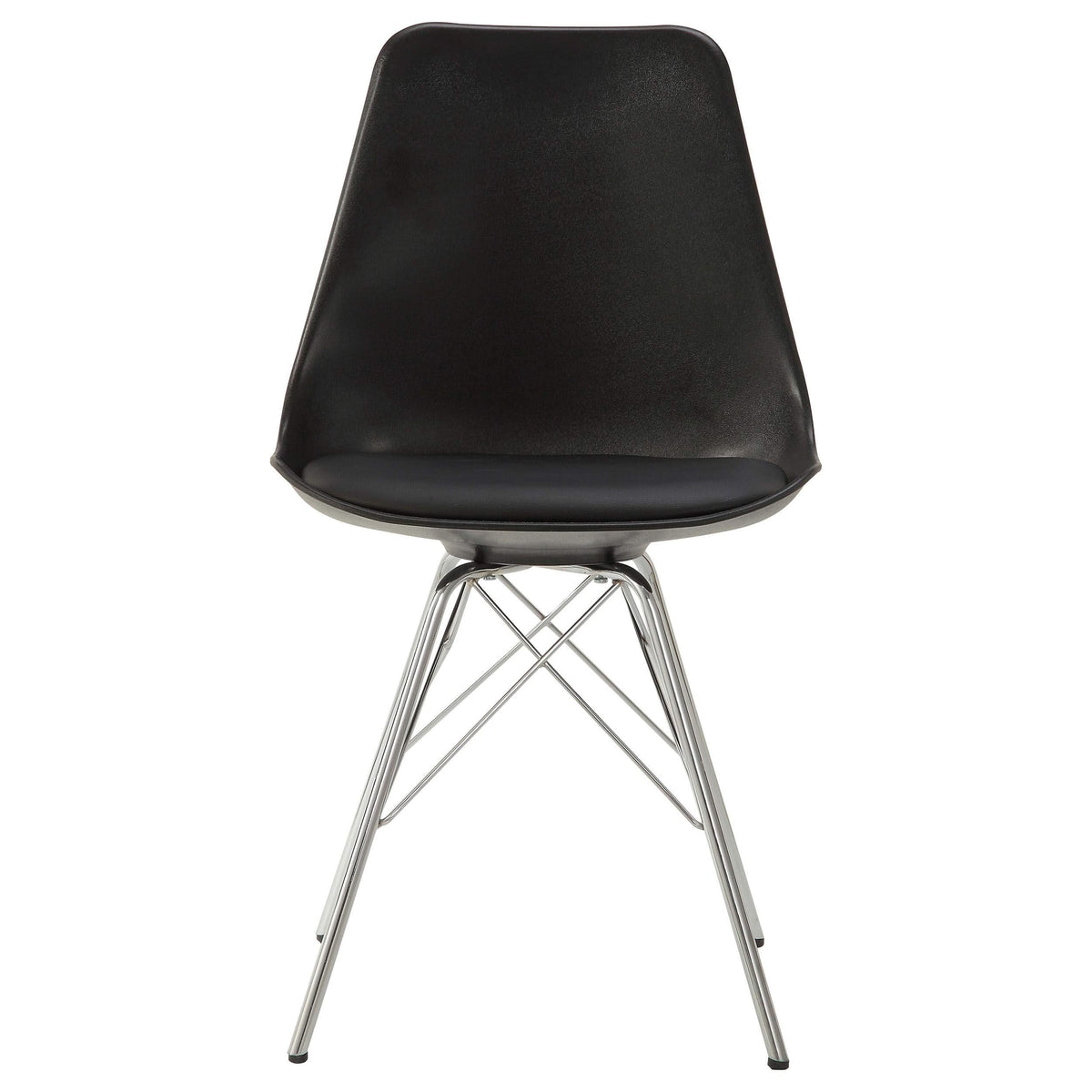 Silla de comedor Juniper de polipropileno negra (juego de 2)