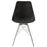 Silla de comedor Juniper de polipropileno negra (juego de 2)