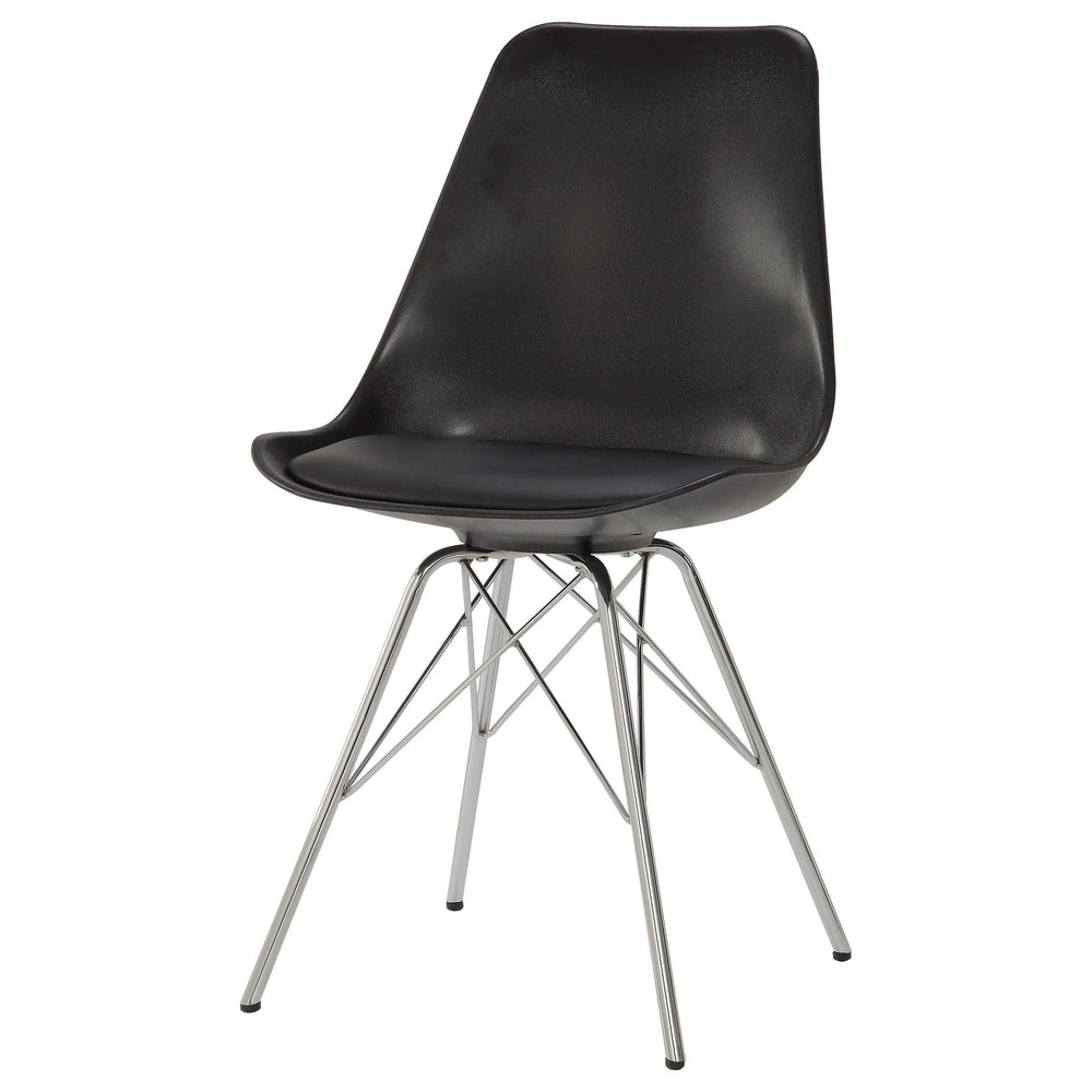 Silla de comedor Juniper de polipropileno negra (juego de 2)
