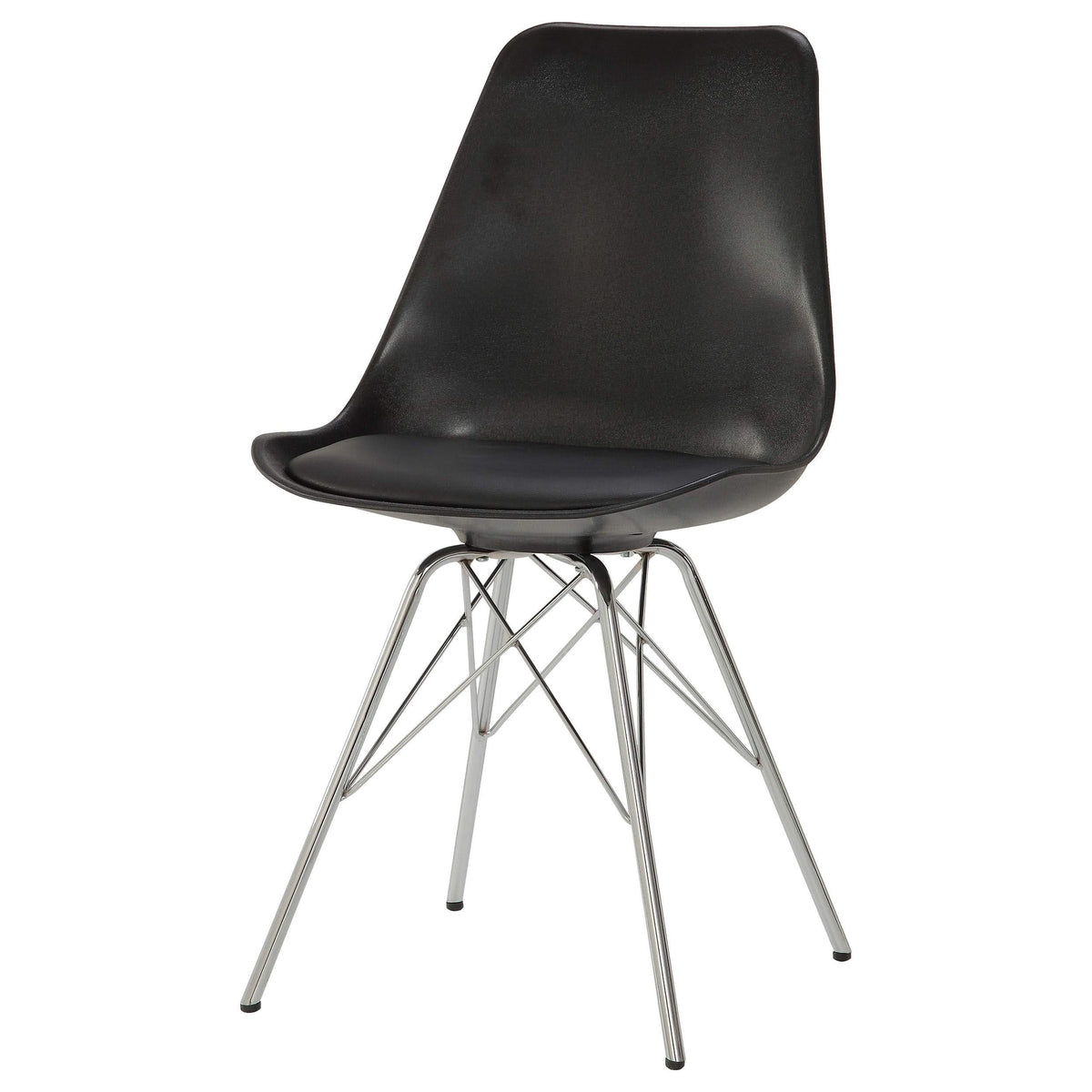 Silla de comedor Juniper de polipropileno negra (juego de 2)