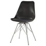 Silla de comedor Juniper de polipropileno negra (juego de 2)