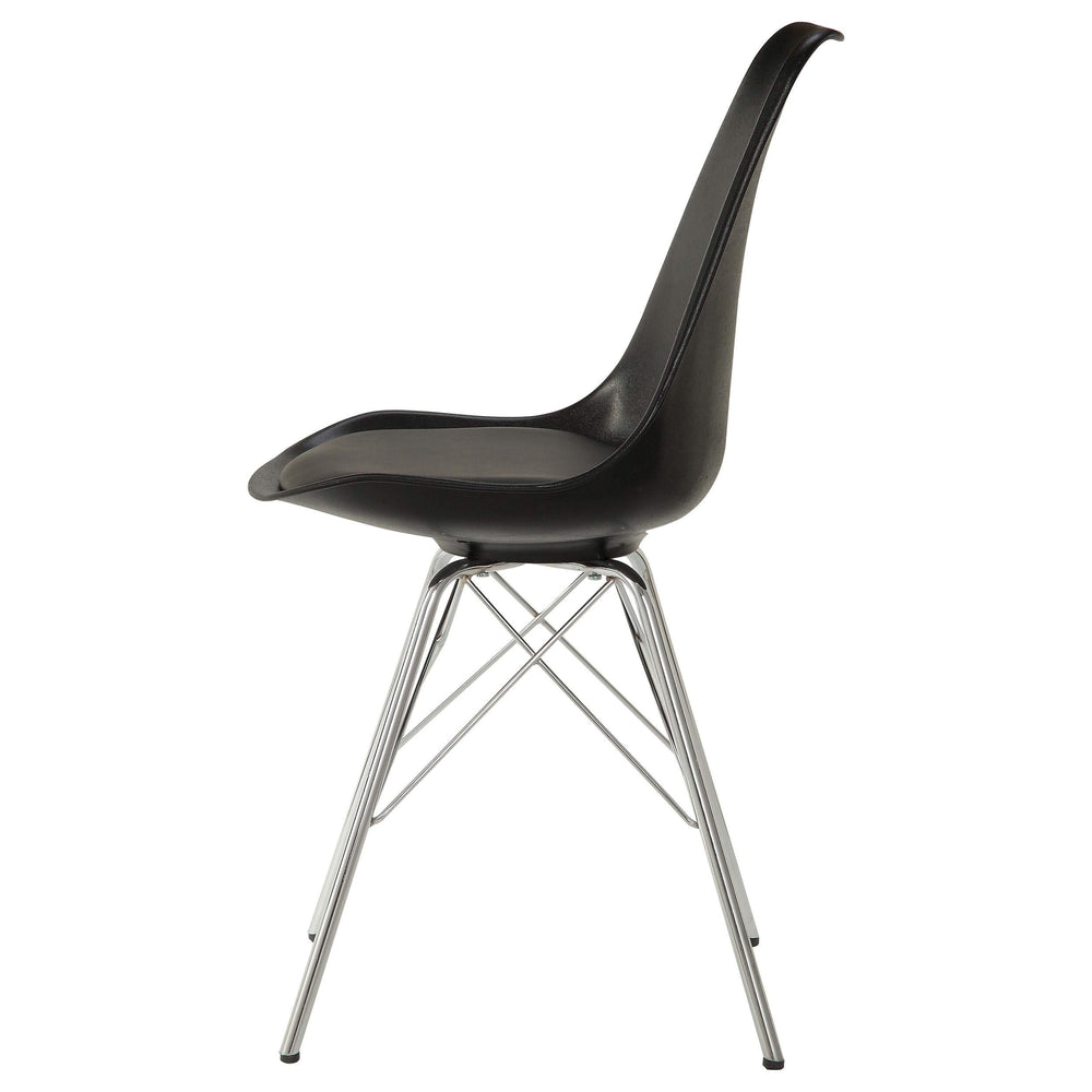 Silla de comedor Juniper de polipropileno negra (juego de 2)