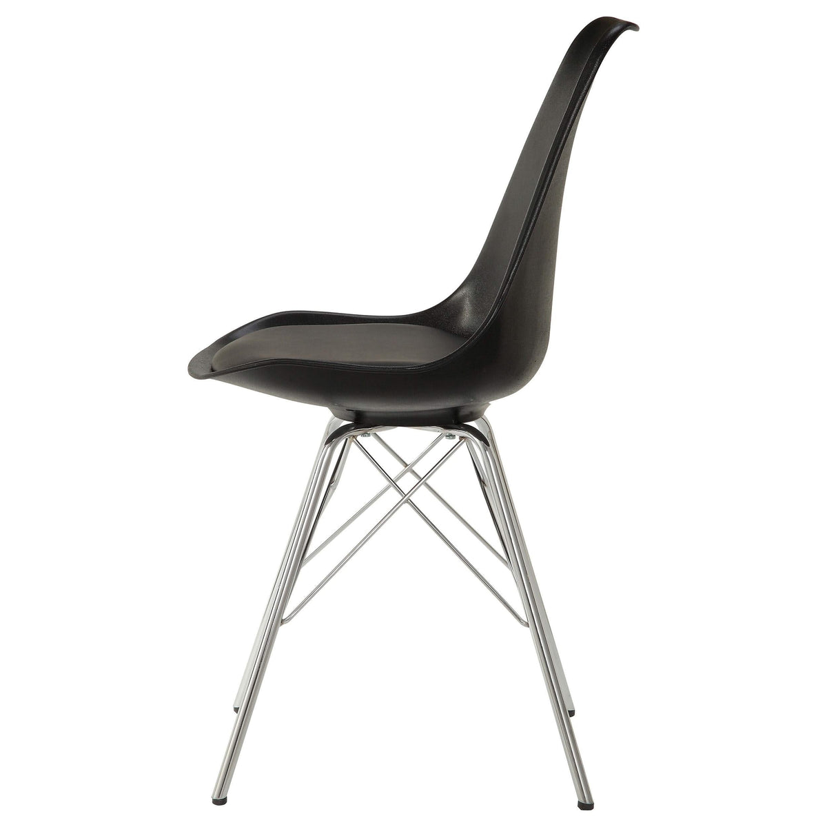 Silla de comedor Juniper de polipropileno negra (juego de 2)