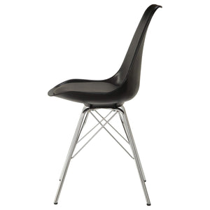 Silla de comedor Juniper de polipropileno negra (juego de 2)