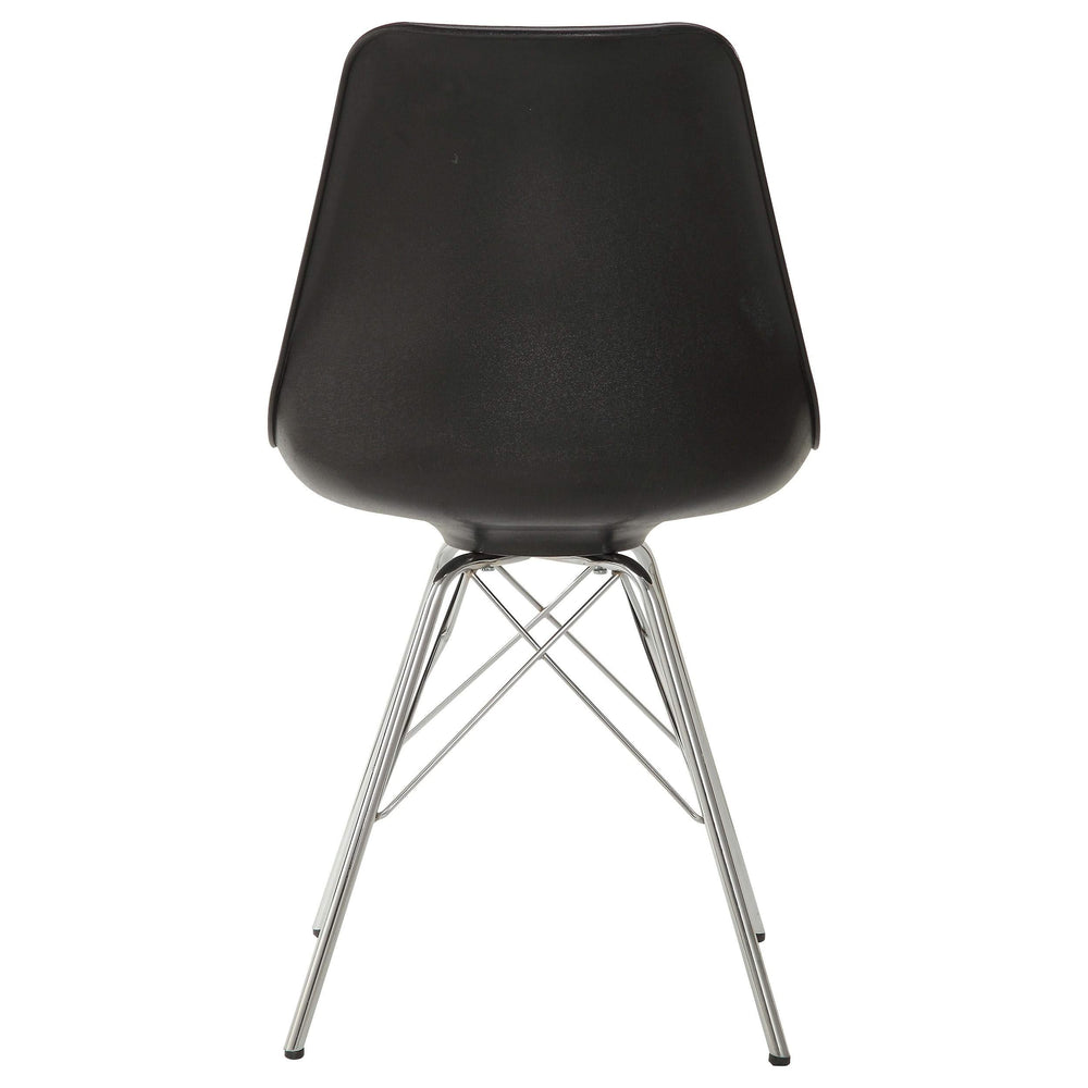 Silla de comedor Juniper de polipropileno negra (juego de 2)