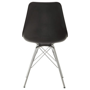 Silla de comedor Juniper de polipropileno negra (juego de 2)