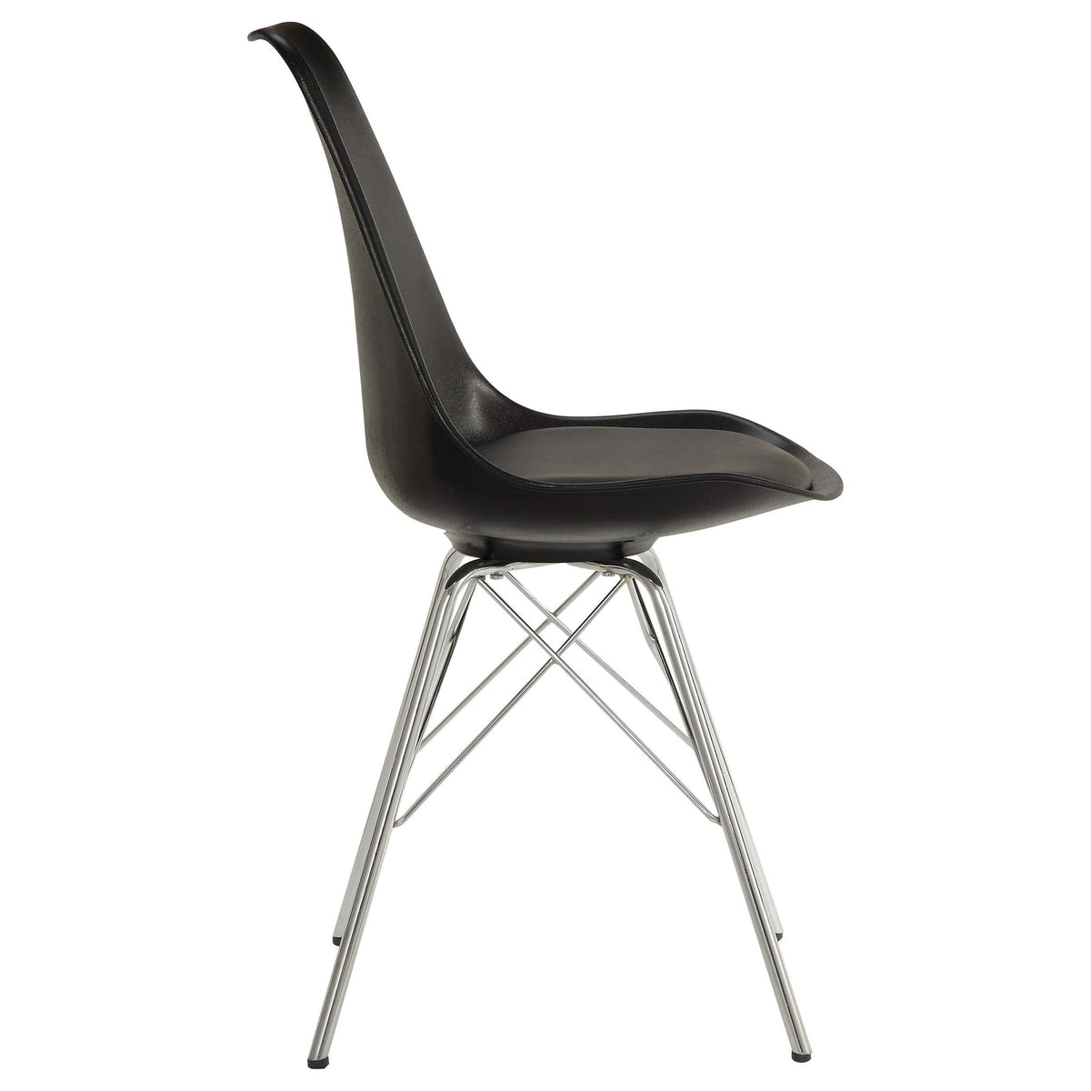 Silla de comedor Juniper de polipropileno negra (juego de 2)