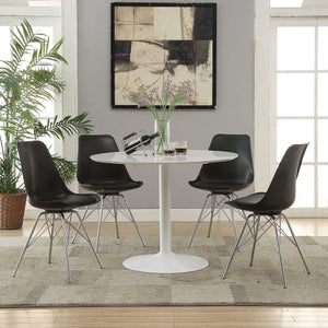 Silla de comedor Juniper de polipropileno negra (juego de 2)