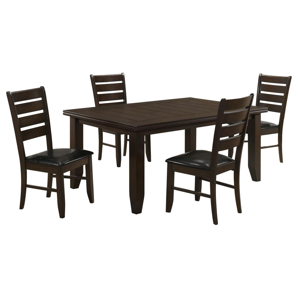 Juego de mesa de comedor rectangular Dalila de 5 piezas Capuchino