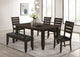 Juego de mesa de comedor rectangular Dalila de 6 piezas Capuchino