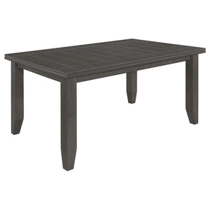 Juego de mesa de comedor rectangular Dalila de 5 piezas, gris oscuro