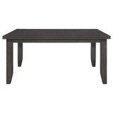 Juego de mesa de comedor rectangular Dalila de 5 piezas, gris oscuro