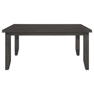 Juego de mesa de comedor rectangular Dalila de 5 piezas, gris oscuro