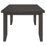 Juego de mesa de comedor rectangular Dalila de 5 piezas, gris oscuro
