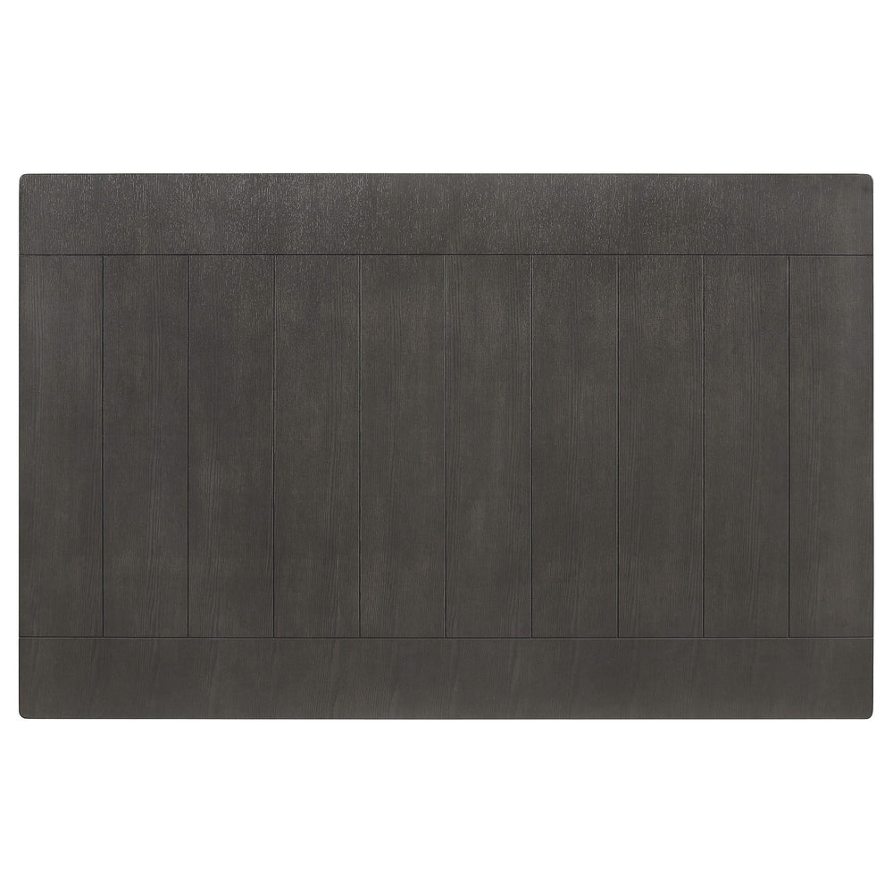 Juego de mesa de comedor rectangular Dalila de 5 piezas, gris oscuro