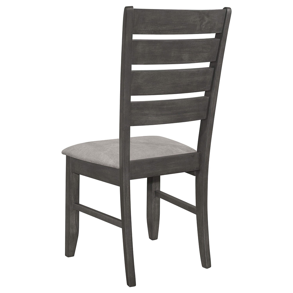 Juego de mesa de comedor rectangular Dalila de 5 piezas, gris oscuro