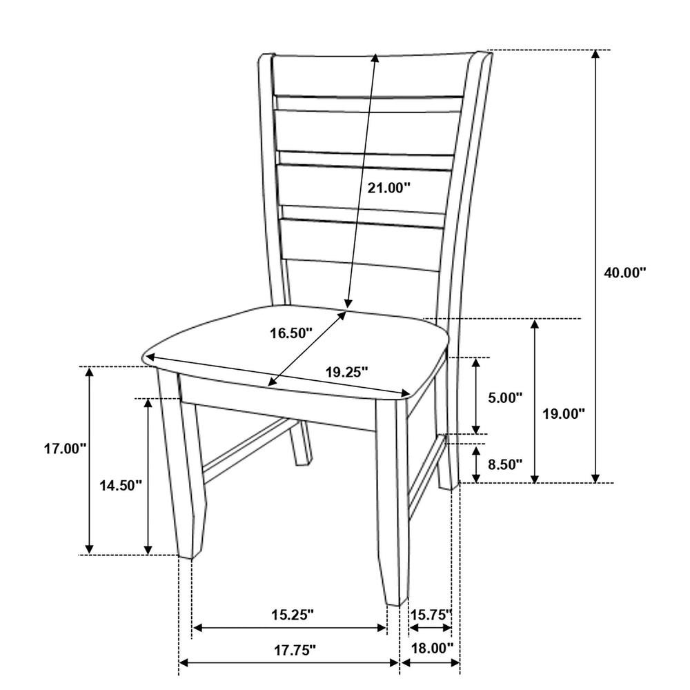 Juego de mesa de comedor rectangular Dalila de 6 piezas, gris oscuro
