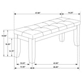 Juego de mesa de comedor rectangular Dalila de 6 piezas, gris oscuro
