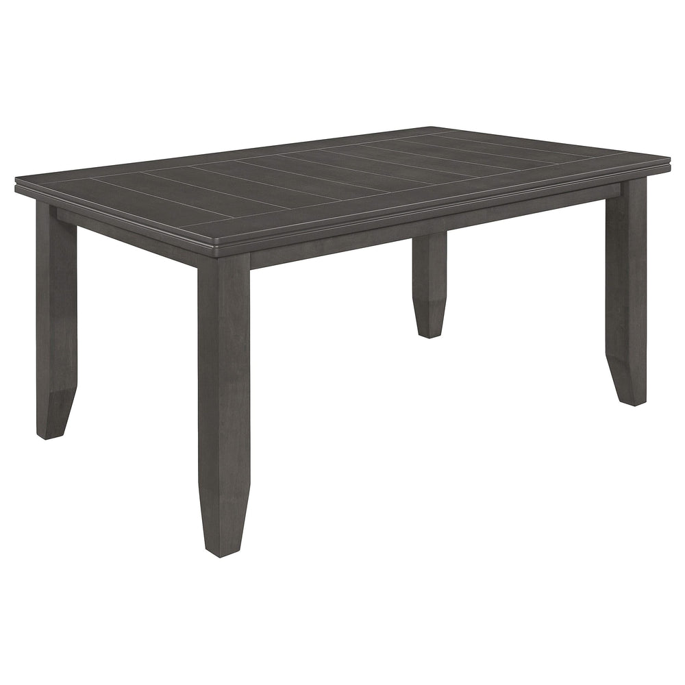 Mesa de comedor rectangular de madera Dalila de 66 pulgadas, color gris oscuro