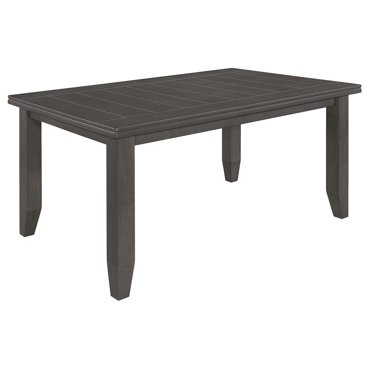 Mesa de comedor rectangular de madera Dalila de 66 pulgadas, color gris oscuro