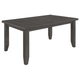 Mesa de comedor rectangular de madera Dalila de 66 pulgadas, color gris oscuro