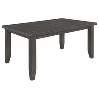 Mesa de comedor rectangular de madera Dalila de 66 pulgadas, color gris oscuro