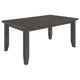Mesa de comedor rectangular de madera Dalila de 66 pulgadas, color gris oscuro
