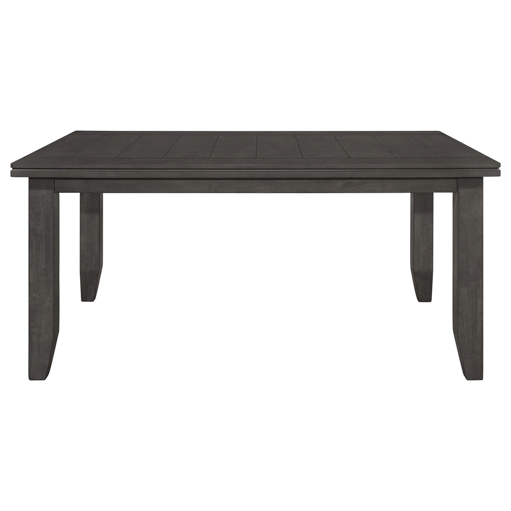 Mesa de comedor rectangular de madera Dalila de 66 pulgadas, color gris oscuro