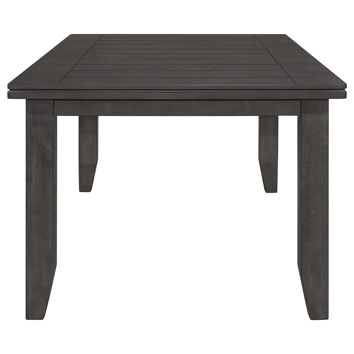 Mesa de comedor rectangular de madera Dalila de 66 pulgadas, color gris oscuro