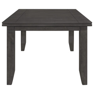 Mesa de comedor rectangular de madera Dalila de 66 pulgadas, color gris oscuro
