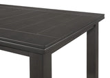 Mesa de comedor rectangular de madera Dalila de 66 pulgadas, color gris oscuro