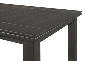Mesa de comedor rectangular de madera Dalila de 66 pulgadas, color gris oscuro