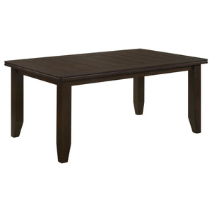 Mesa de comedor rectangular de madera Dalila de 66 pulgadas color capuchino
