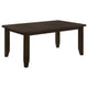 Mesa de comedor rectangular de madera Dalila de 66 pulgadas color capuchino