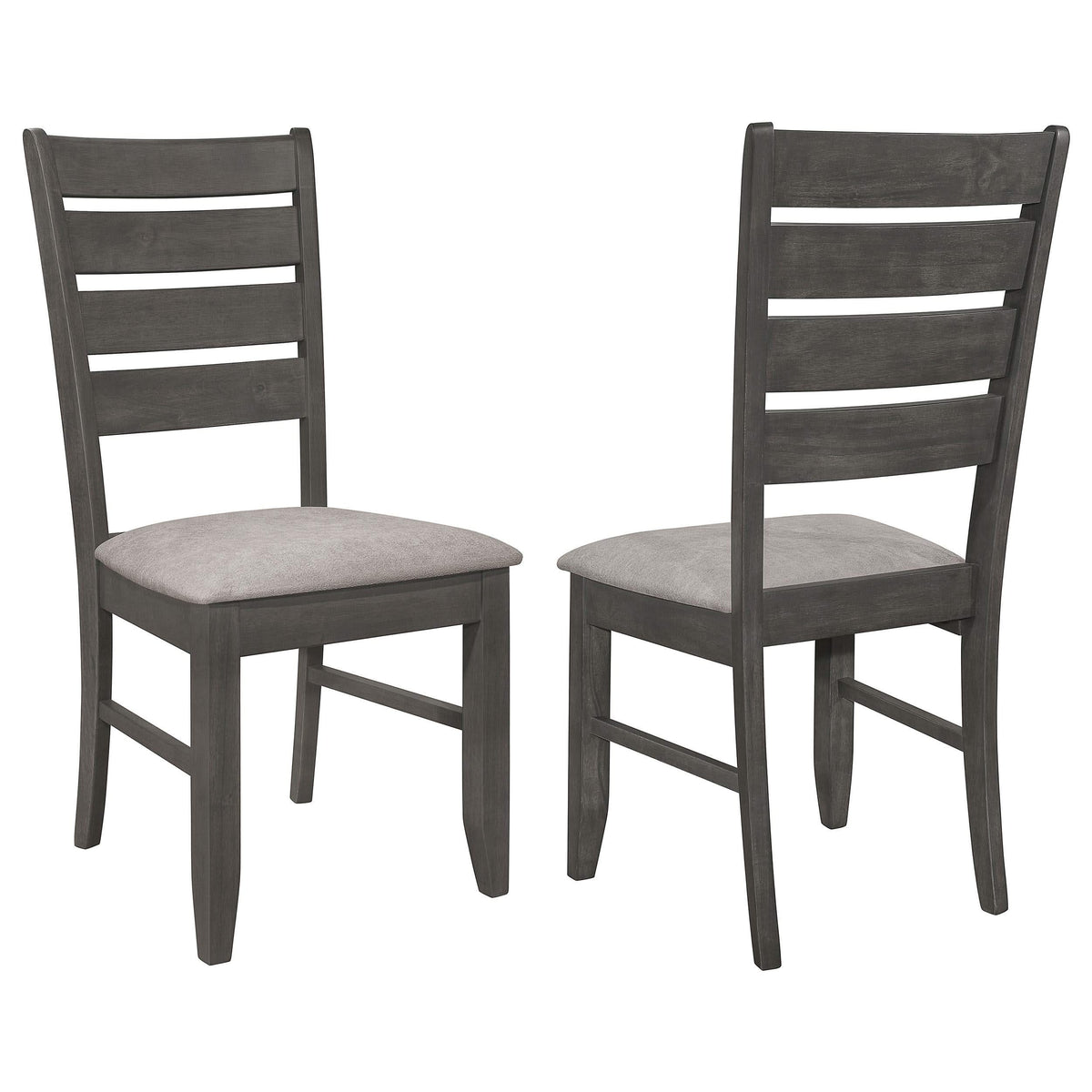 Silla de comedor de madera Dalila gris oscuro (juego de 2)