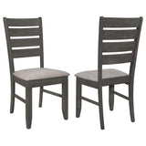 Silla de comedor de madera Dalila gris oscuro (juego de 2)