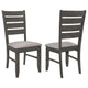 Silla de comedor de madera Dalila gris oscuro (juego de 2)