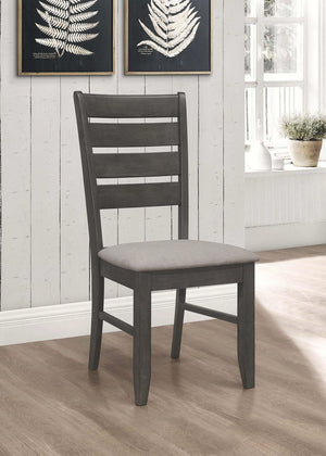 Silla de comedor de madera Dalila gris oscuro (juego de 2)